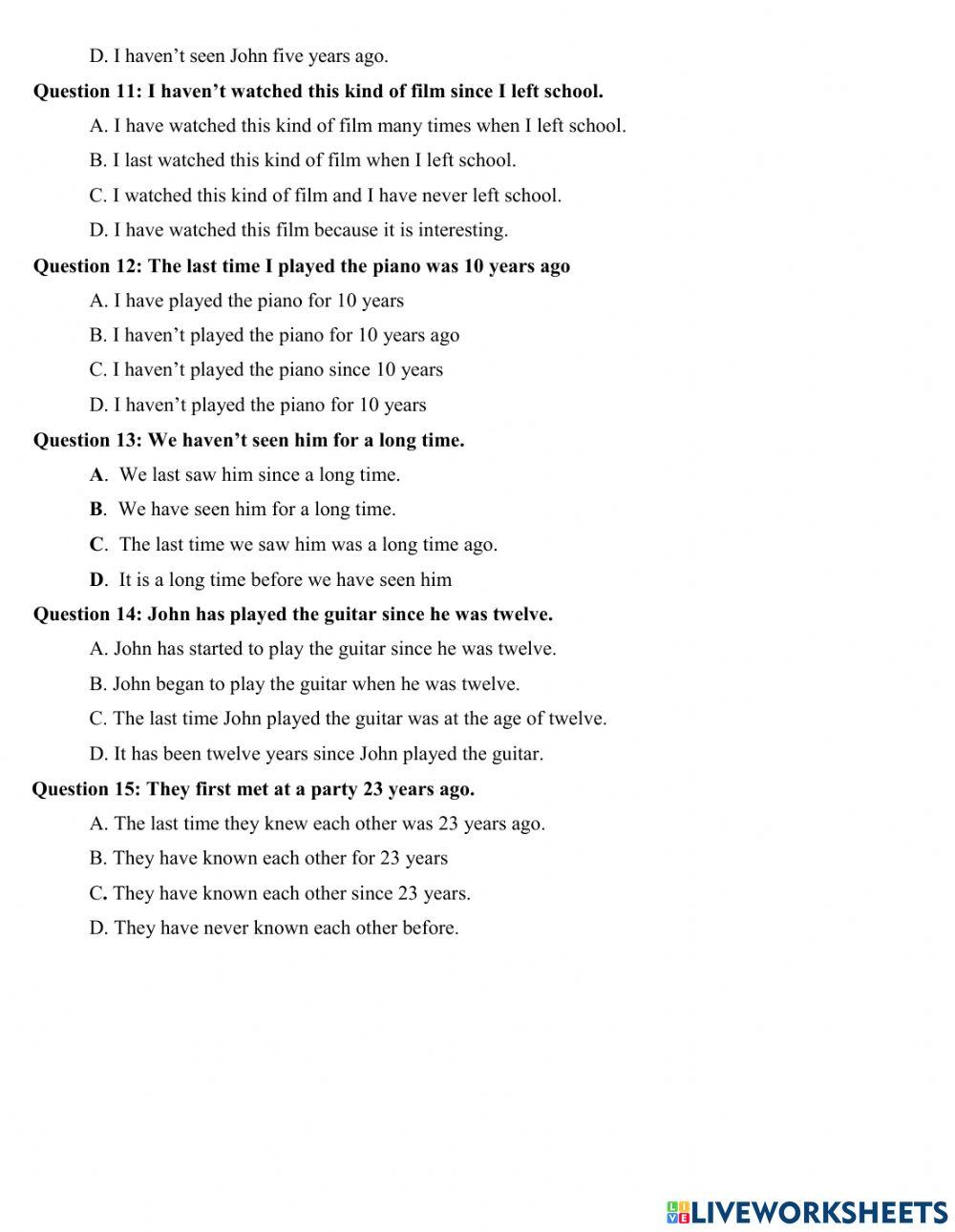 Ph n ri ng 03 sentence transformation qk qkht so s nh began the last