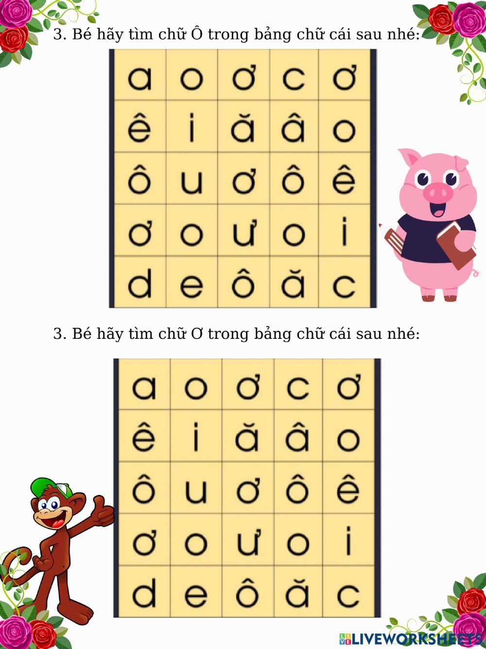 Trò chơi tương tác chữ cái