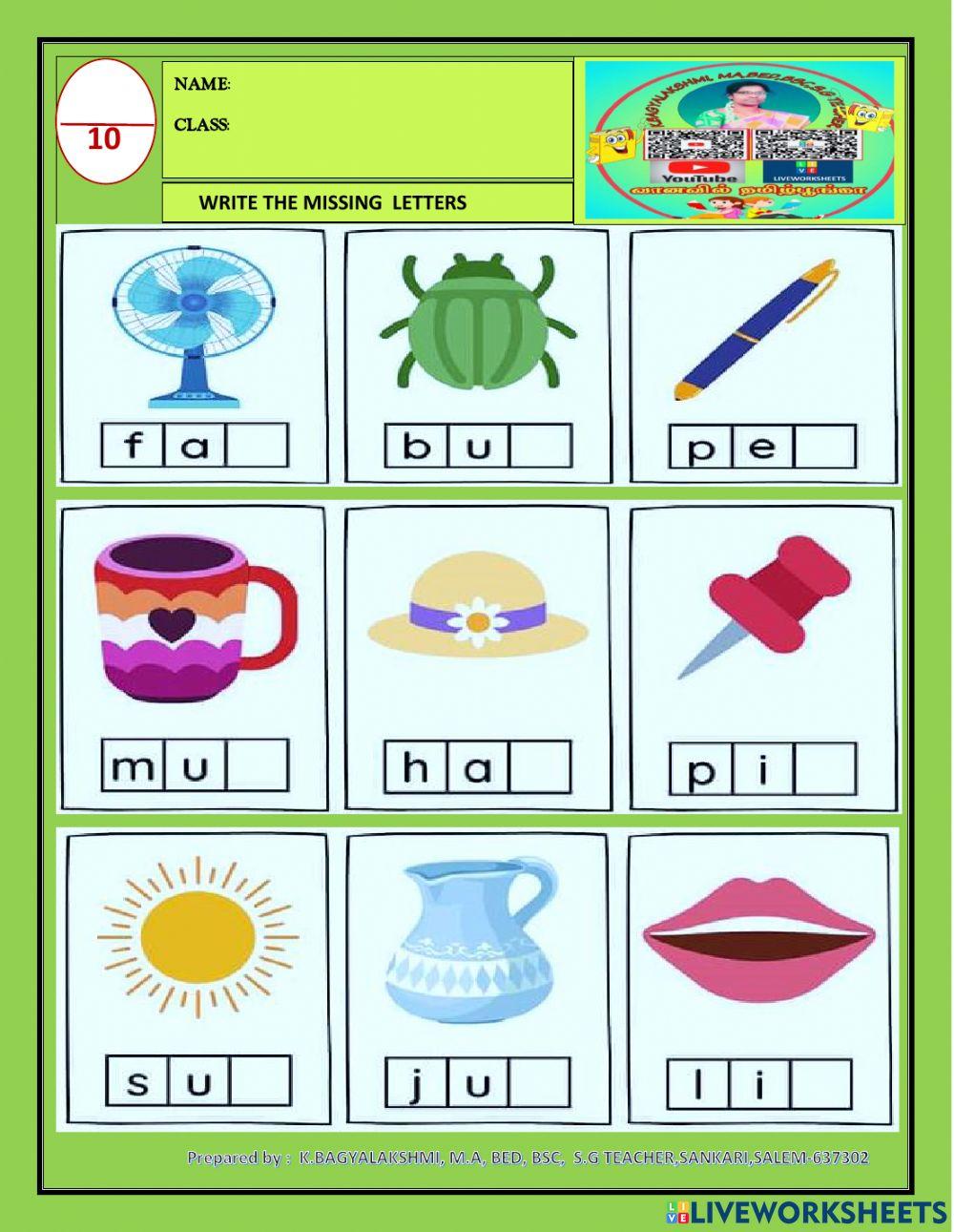 English-MISSING LETTERS English-MISSING LETTERS