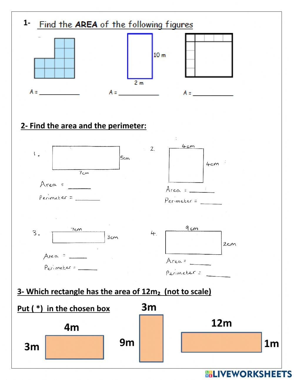 Math online exercise for Grade 3 | Live Worksheets
