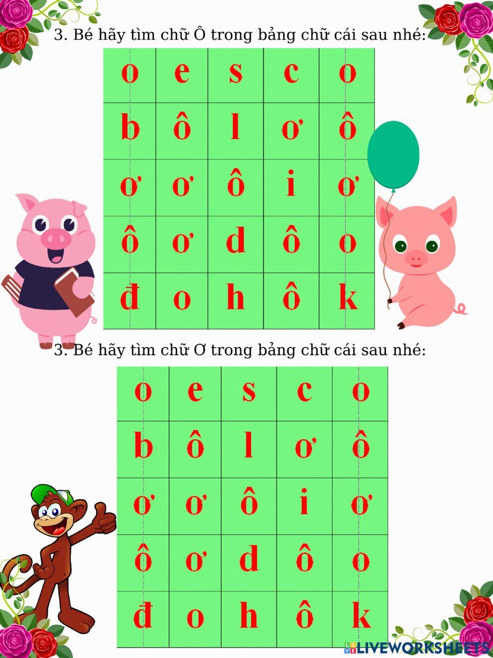 Trò chơi tương tác chữ cái