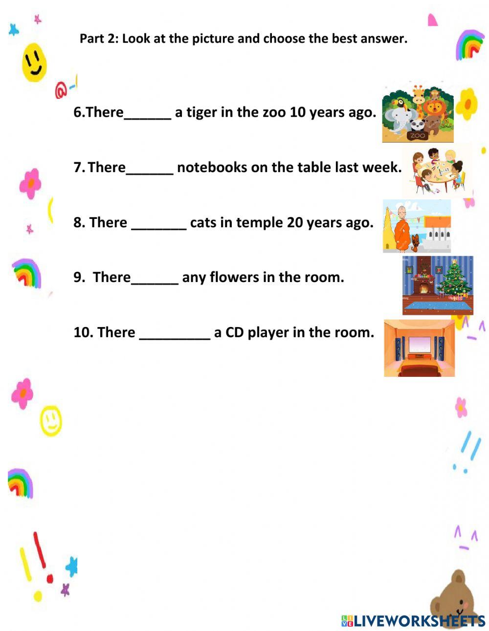 There were worksheet Live Worksheets