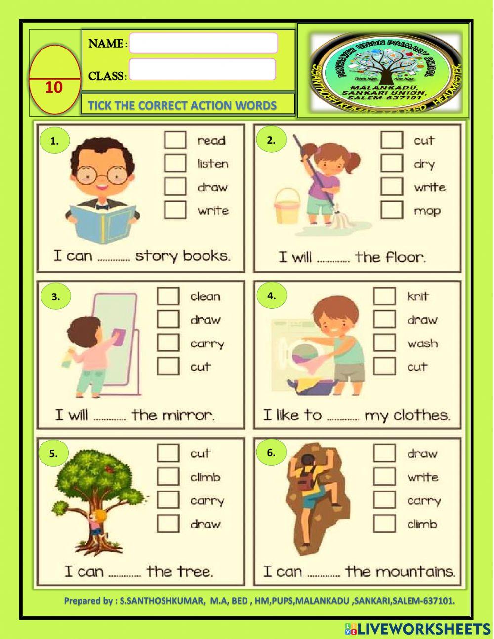 English-Action words English-Action words