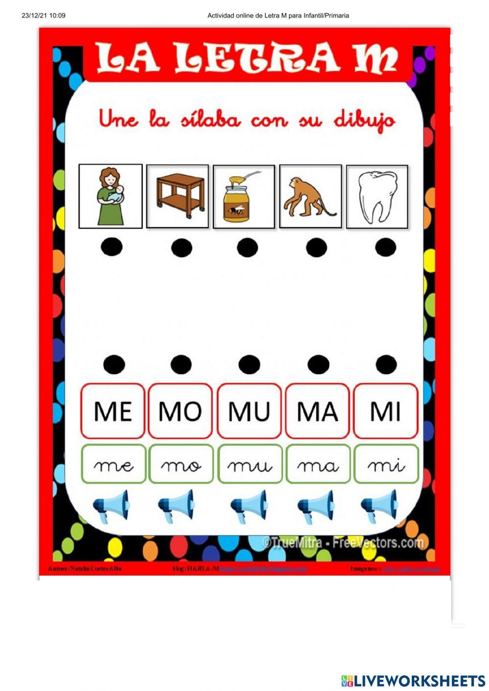 Letra m unir Letra m unir