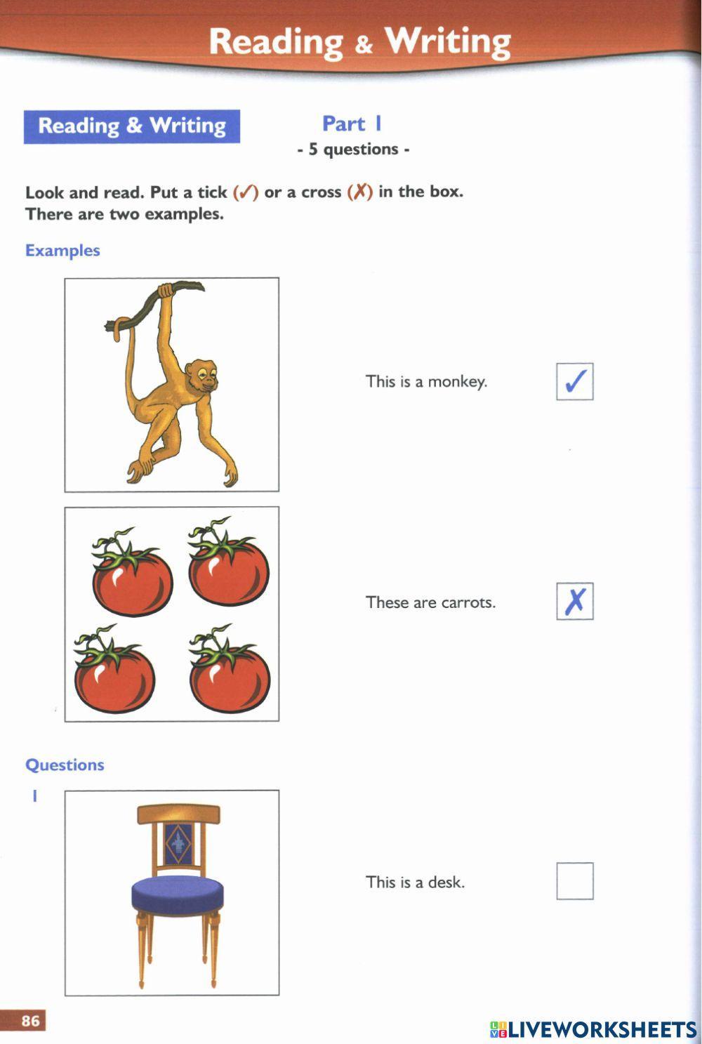 STARTERS succeed reading test 5 online exercise for Live Worksheets STARTERS succeed reading test 5 online exercise for Live Worksheets