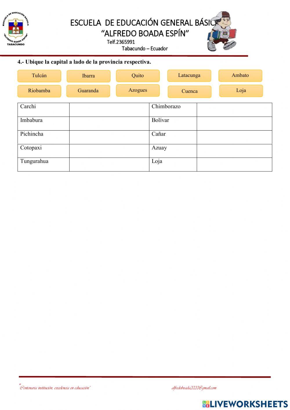 Región Litoral e Interandina