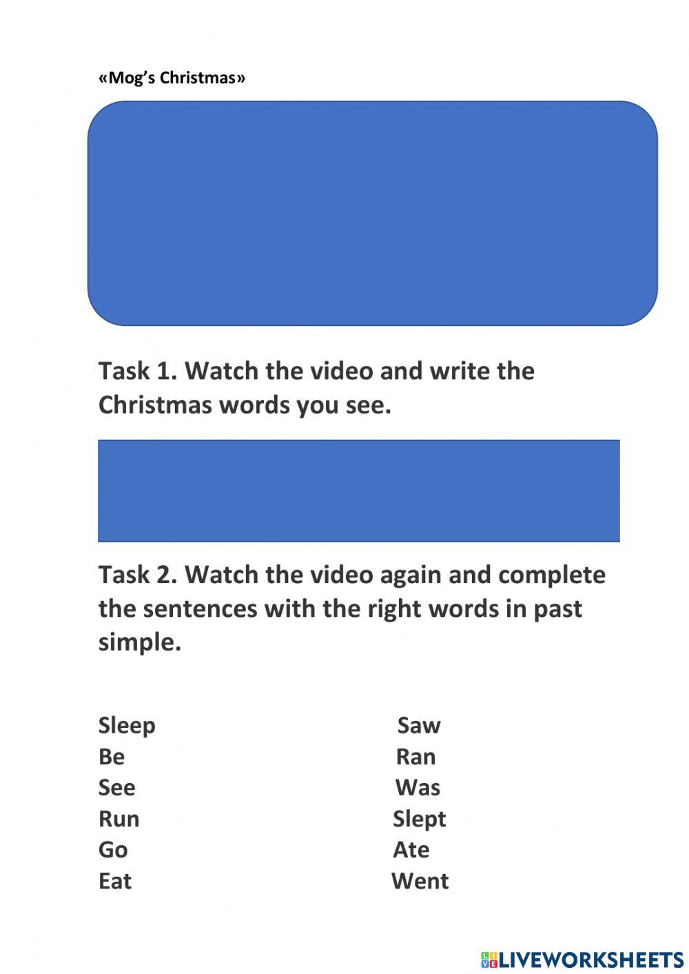 Mog's Christmas online exercise for | Live Worksheets