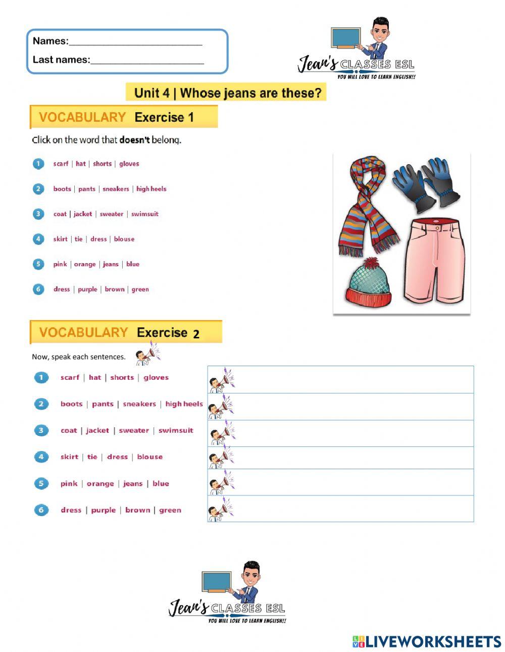 SSD UNIT 4 Vocabulary 1