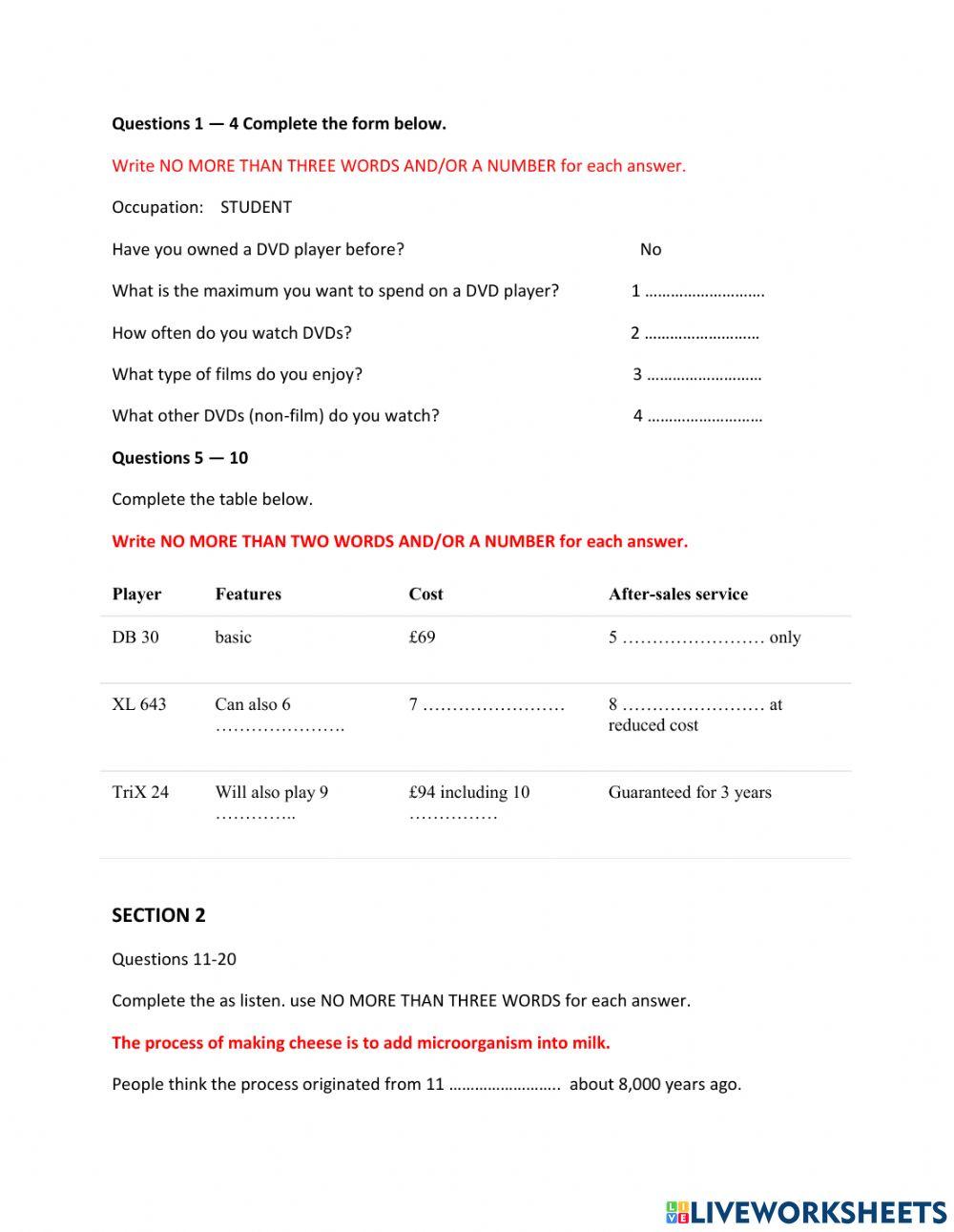 Ielts Listening Mock Test