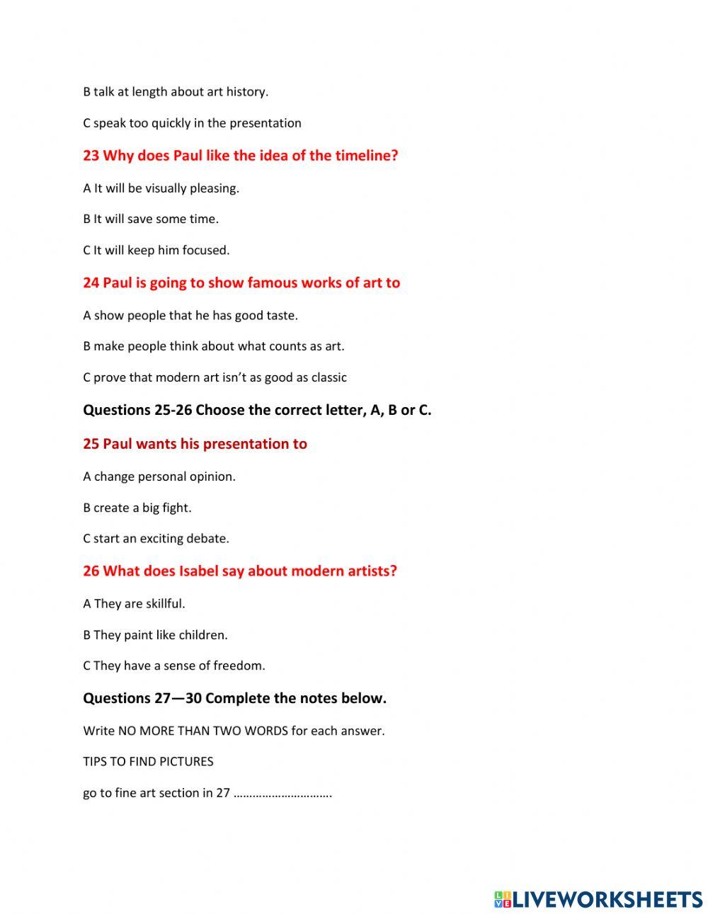 Ielts Listening Mock Test