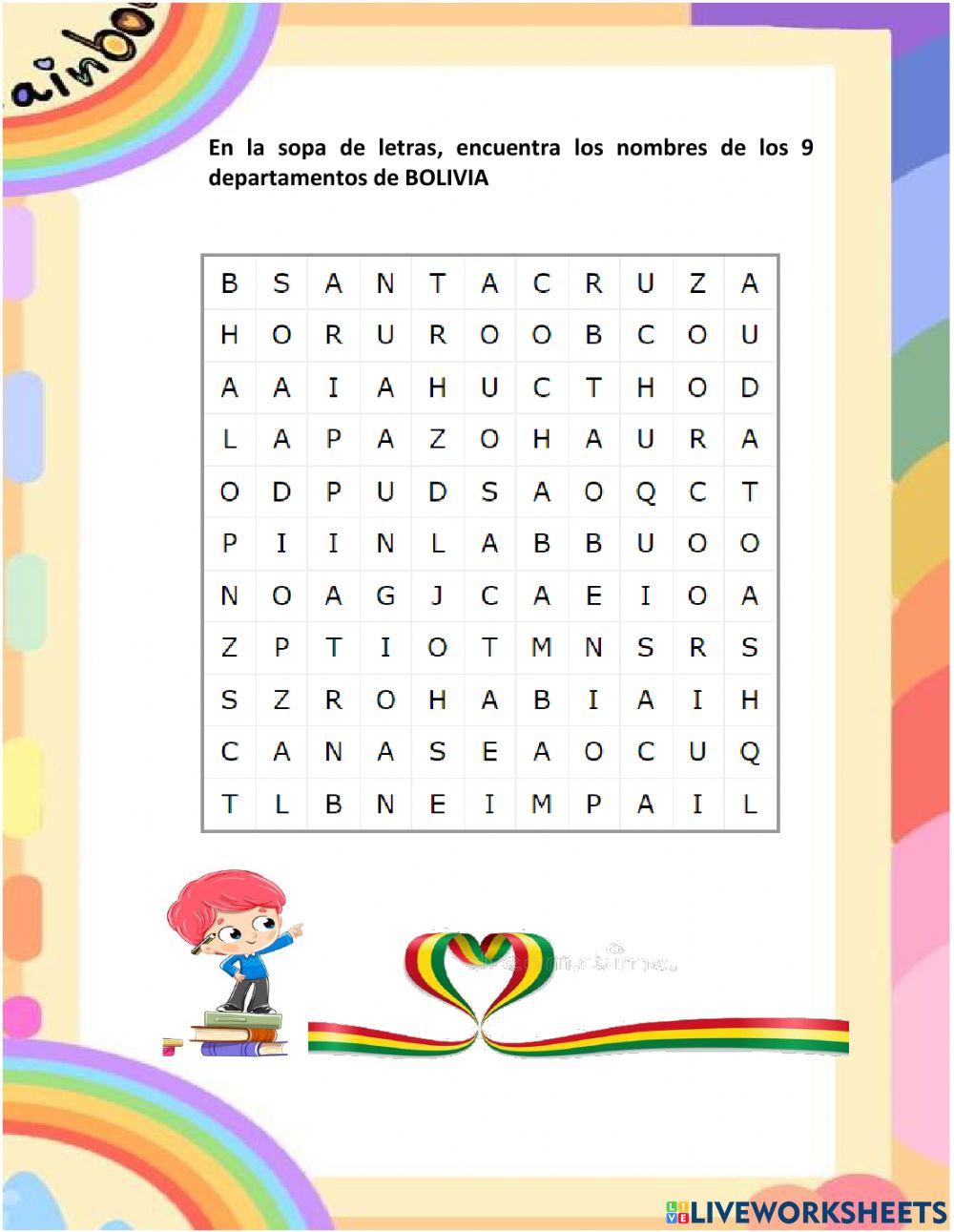 Símbolos patrios de Bolivia.