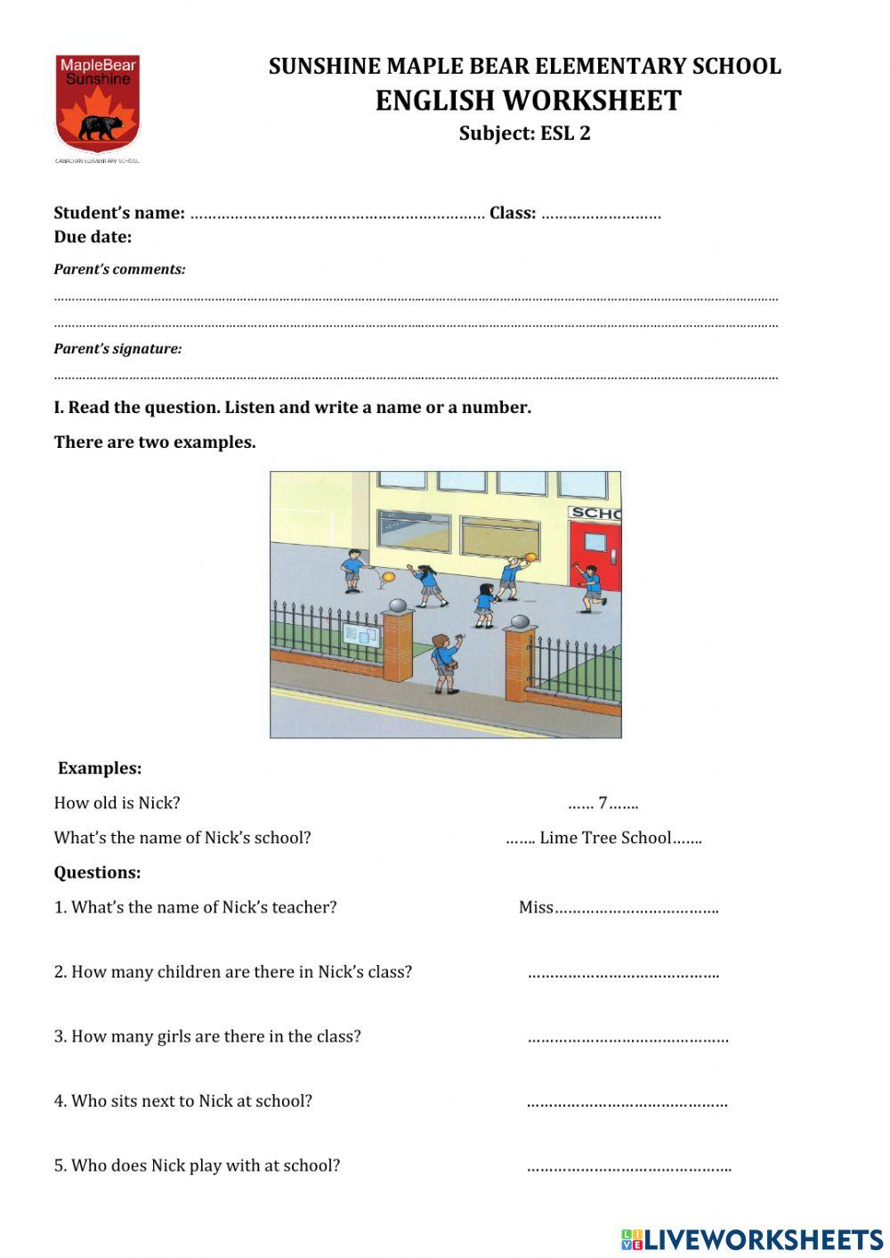 ESL-Week 12-Weekly worksheet