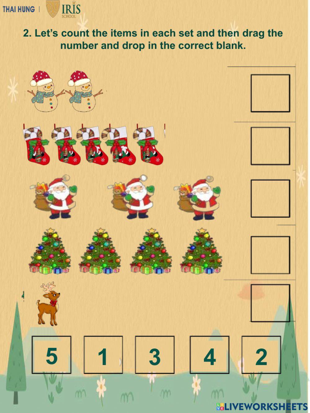 English-Moon-Worksheet about Christmas