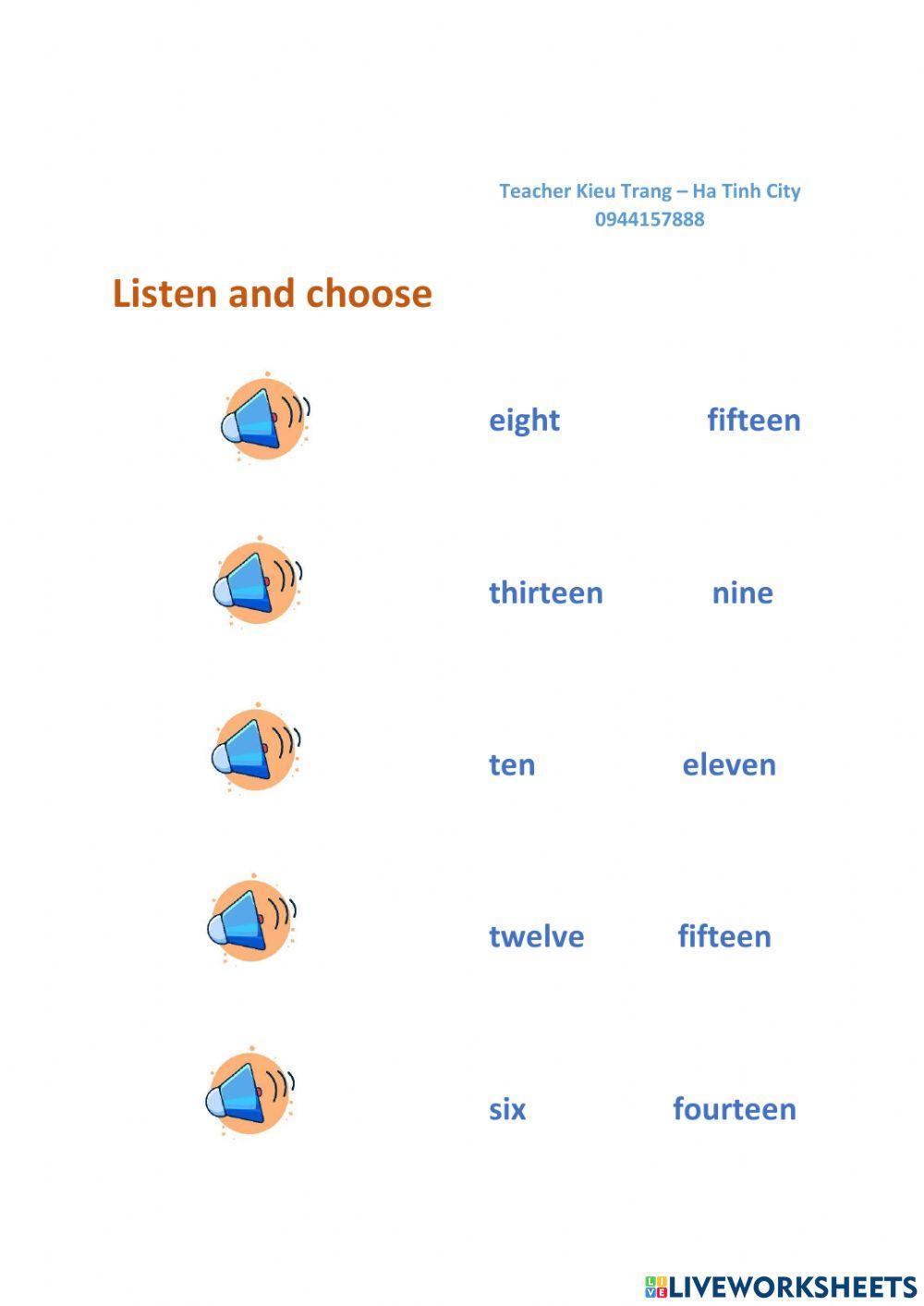 Number 1 to 14 review sentences Family and friends Starter