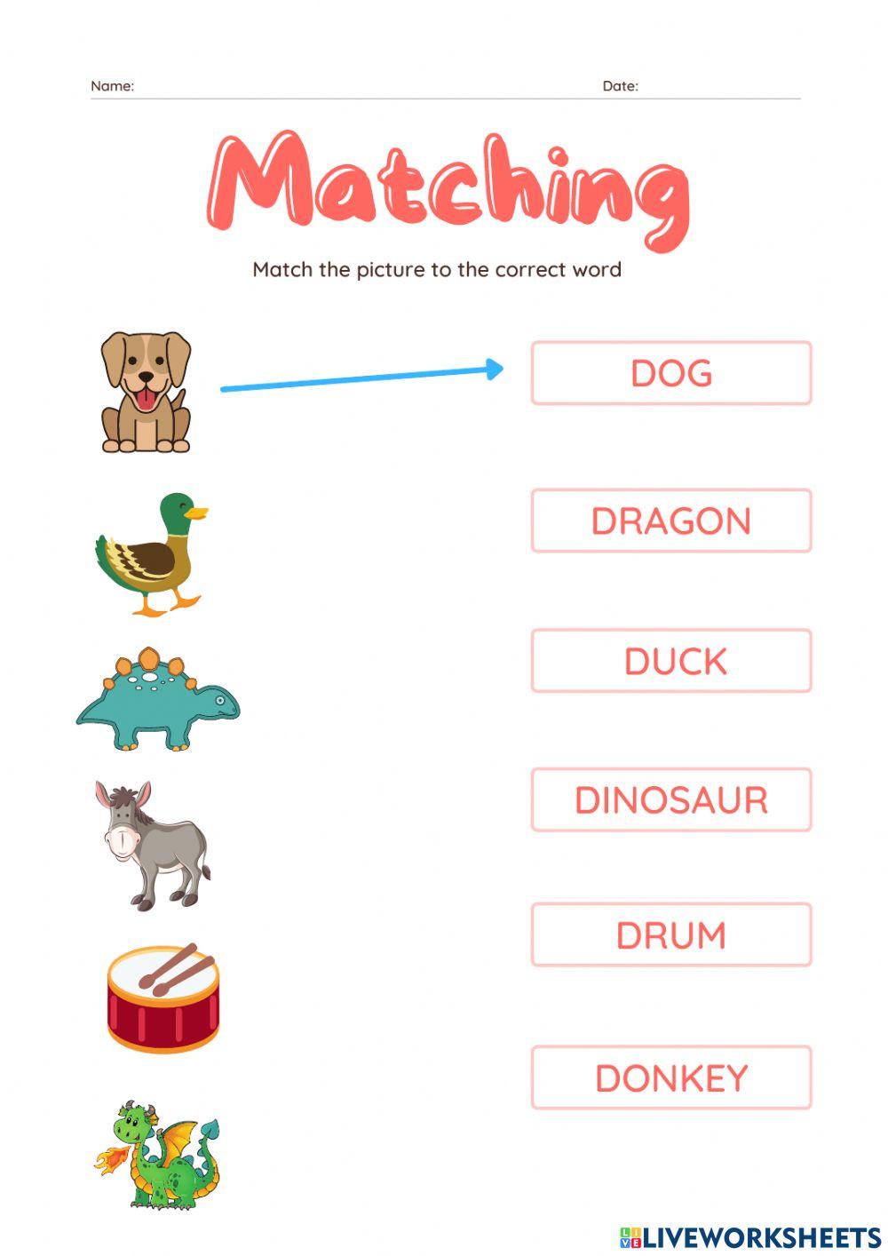Letter d online activity for kindergarten Live Worksheets