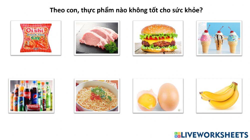 Thực phẩm tốt và không tốt cho sức khỏe