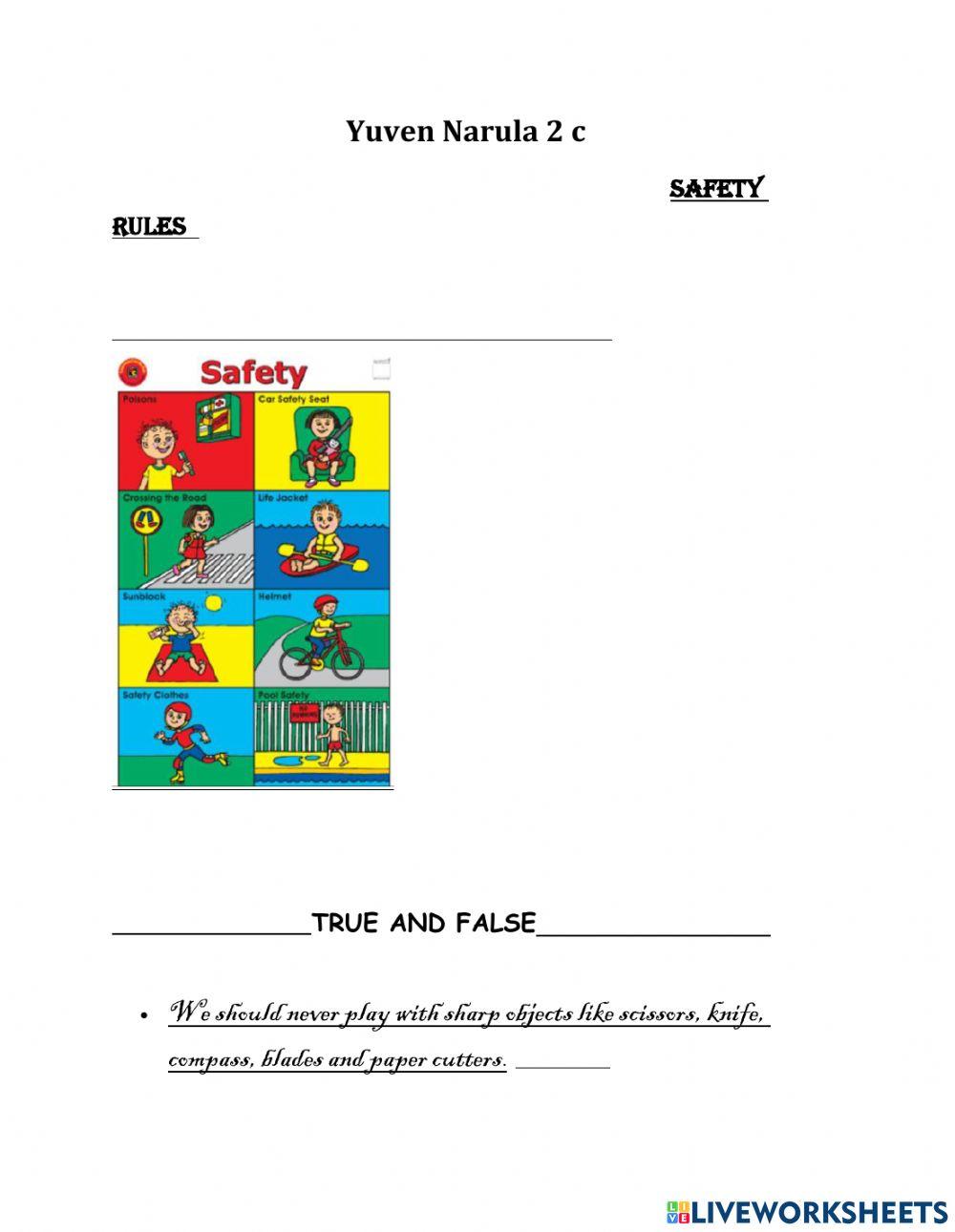safety-rules-1752637-navya-narula-liveworksheets