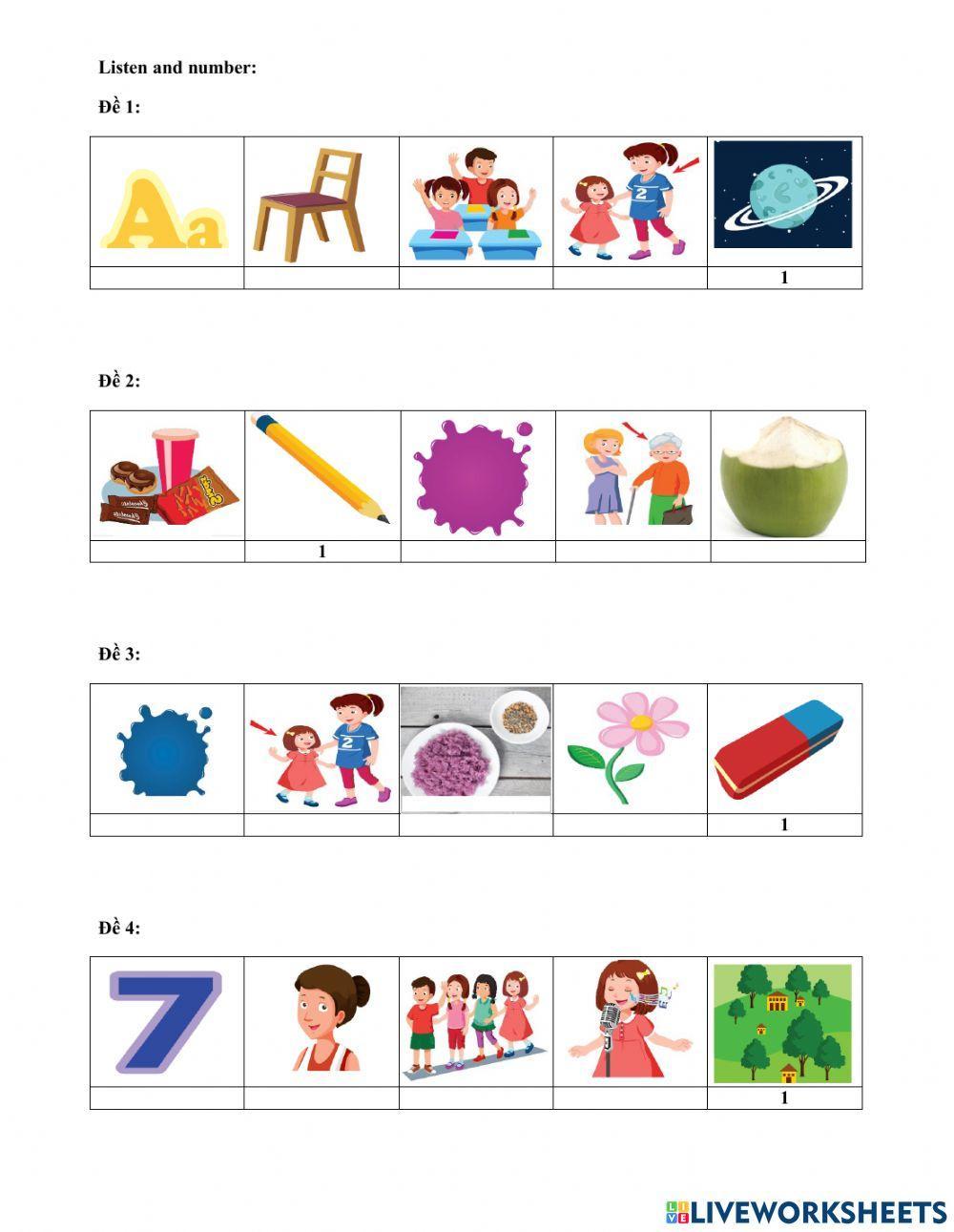 Review SMART START grade 3 listin and number