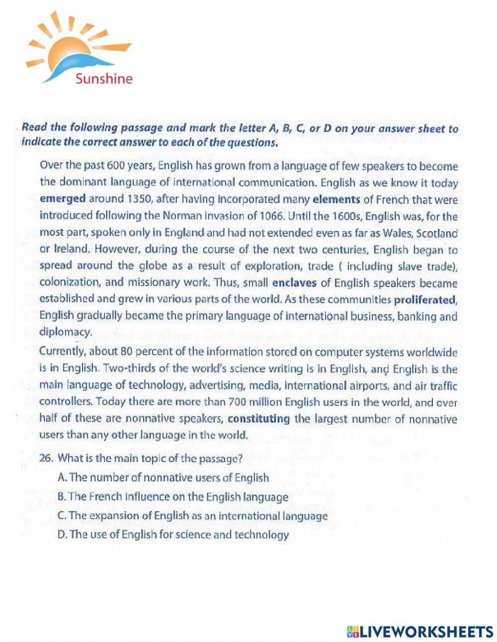 THPT - Practice test 1