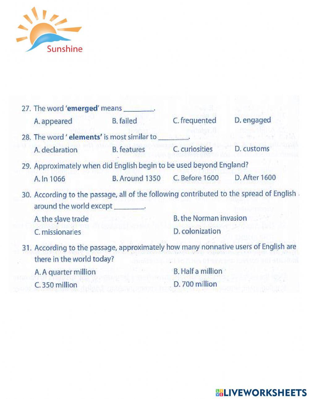 THPT - Practice test 1