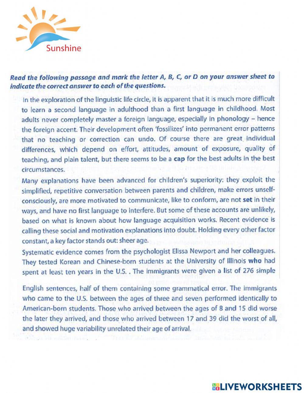 THPT - Practice test 1