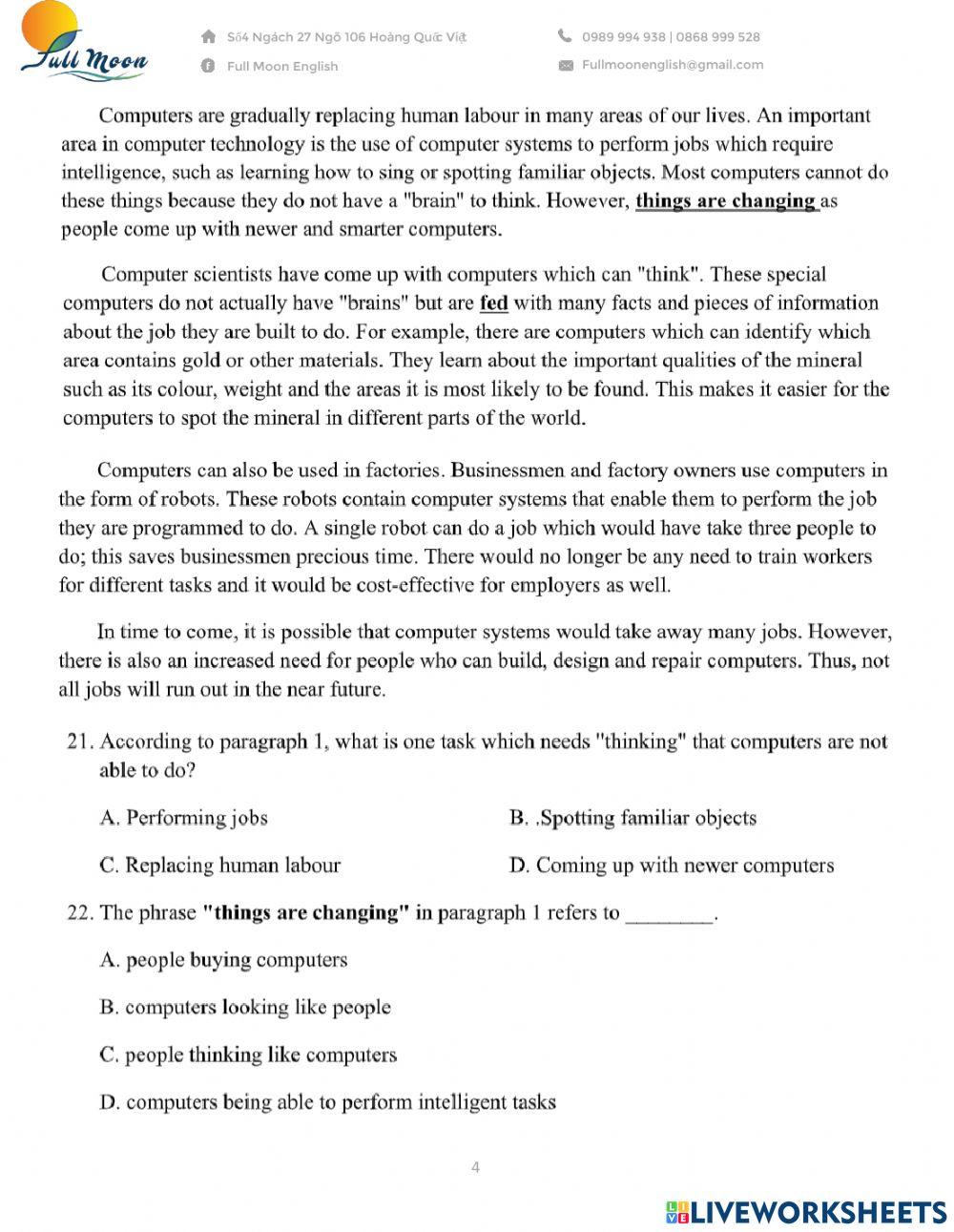 Đề vào 10. 2021. Practice Test 9