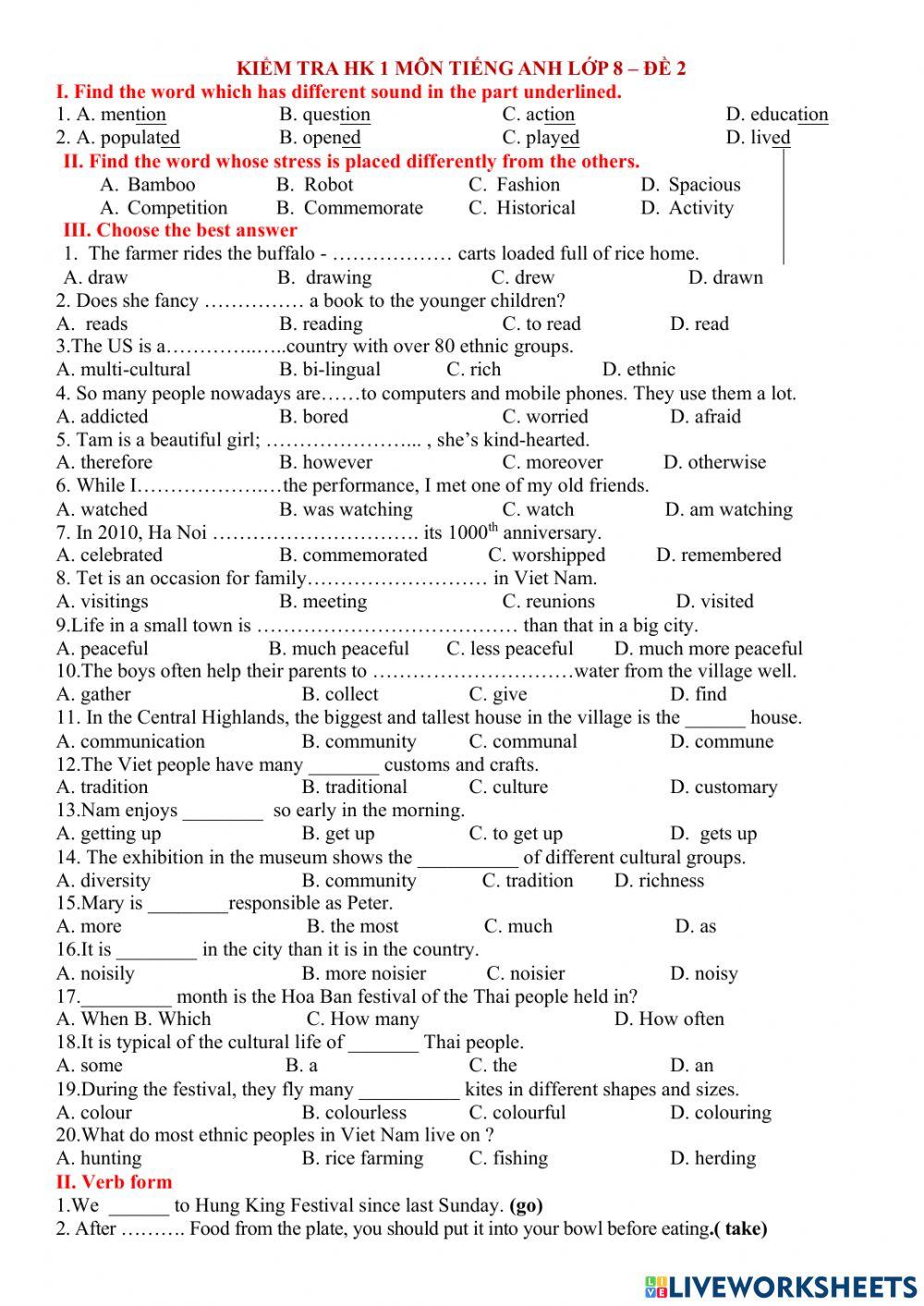 E8 - first term revision 3