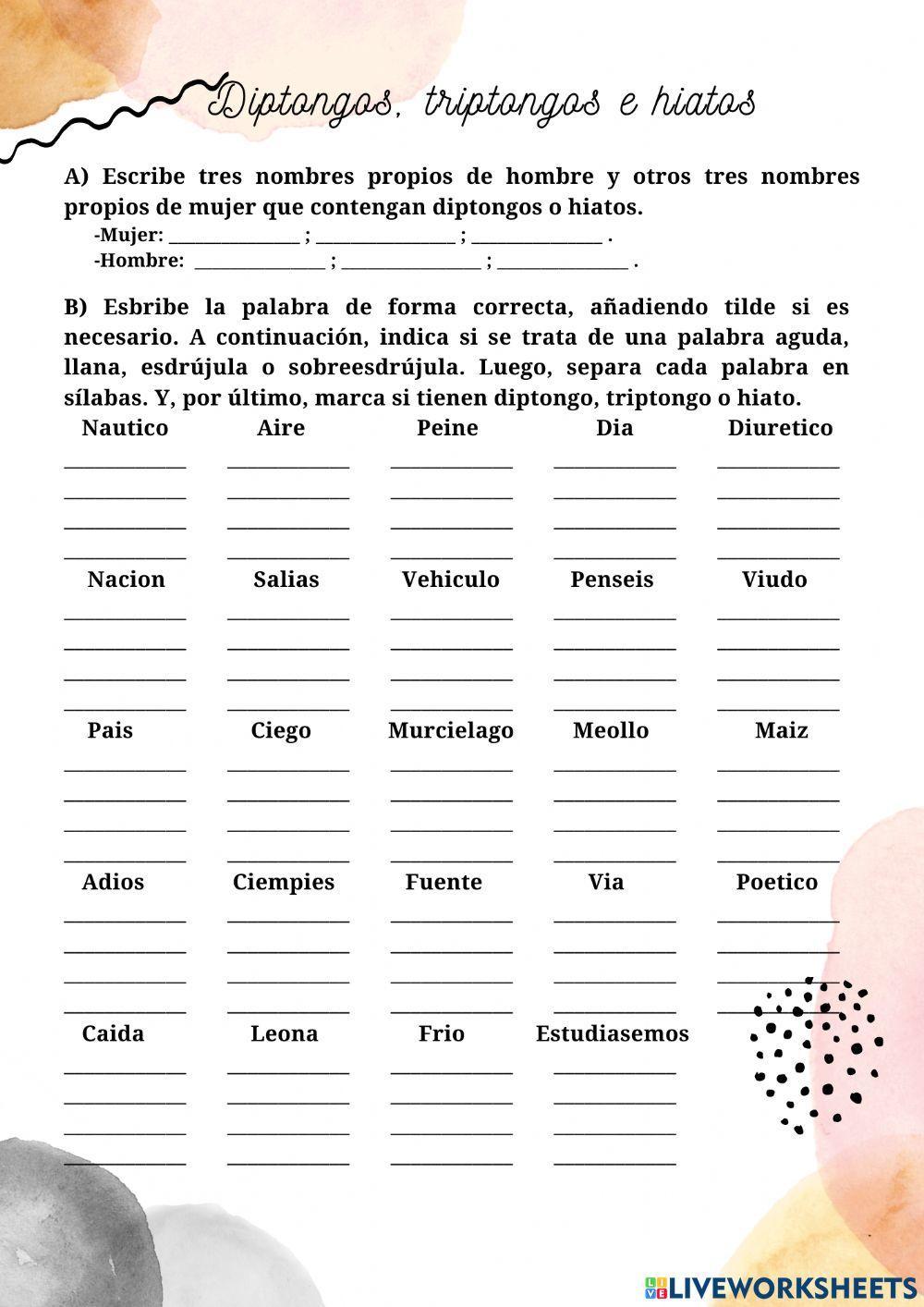 Diptongos,triptongos e hiatos Diptongos,triptongos e hiatos