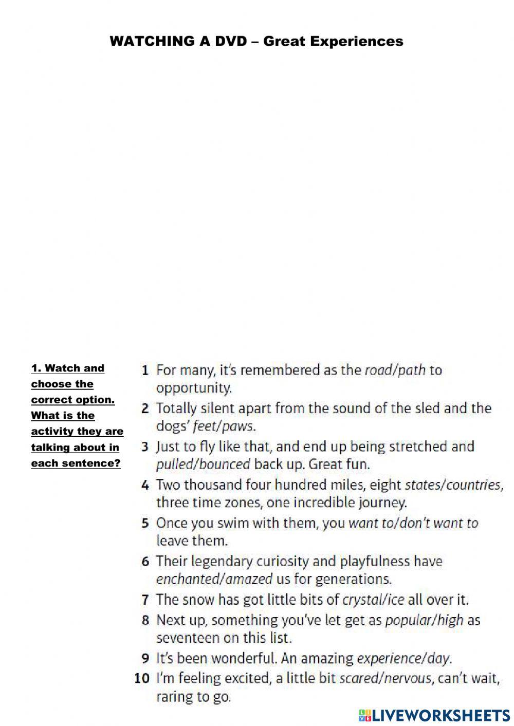 Watching a video - Great Experience