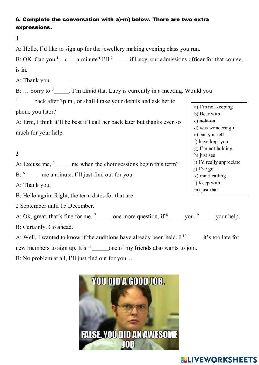 Speak Out (Upper Intermediate) Test Unit 1