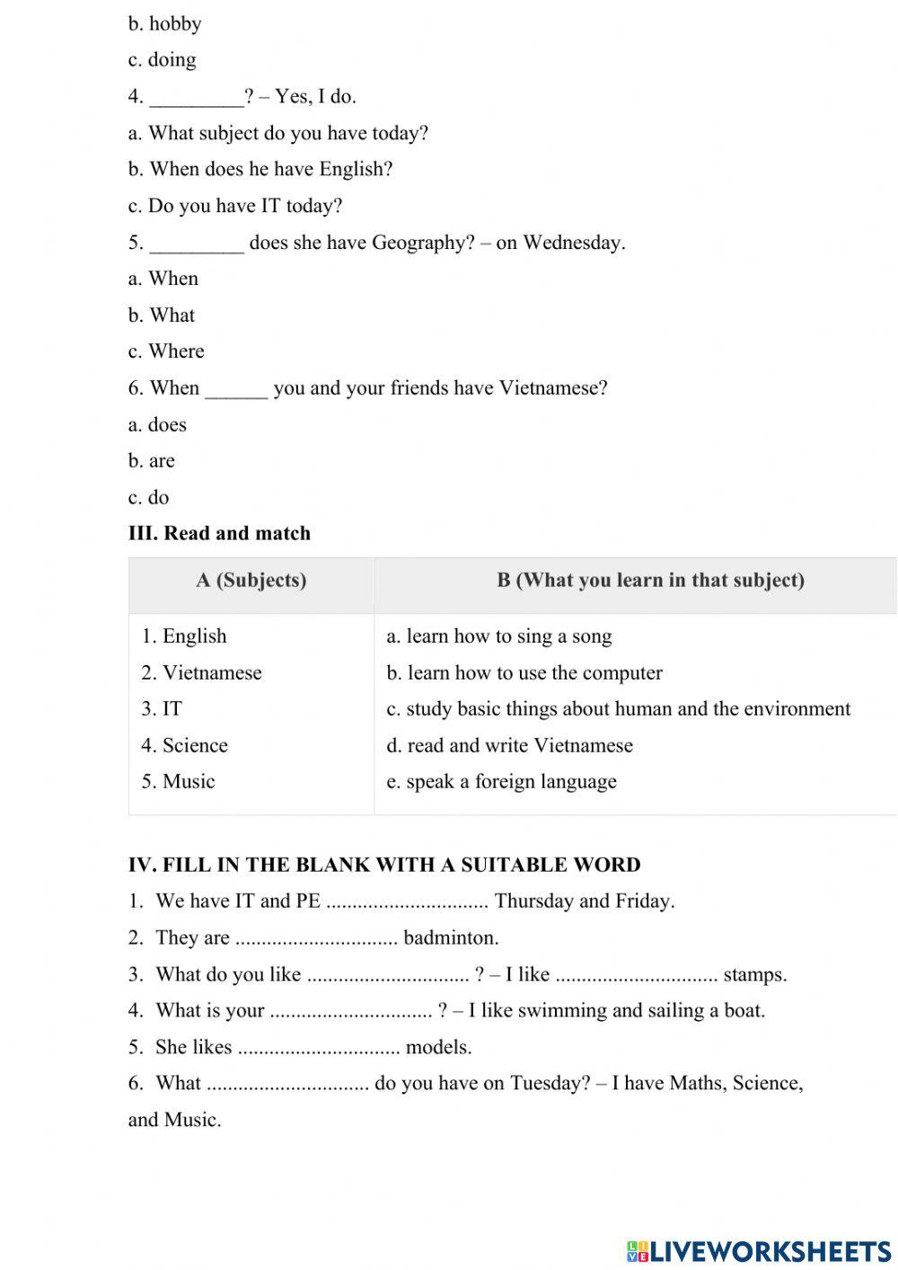 Review unit 7,8,9 grade 4