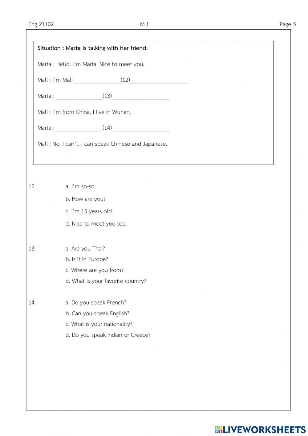 Midterm Examination Semester 2