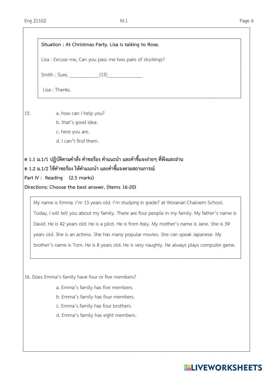 Midterm Examination Semester 2