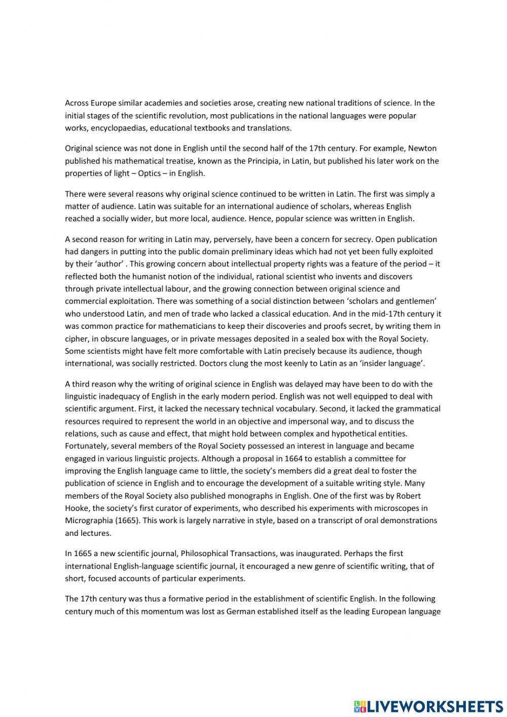 Ielts Academic Reading Part 2 of 2