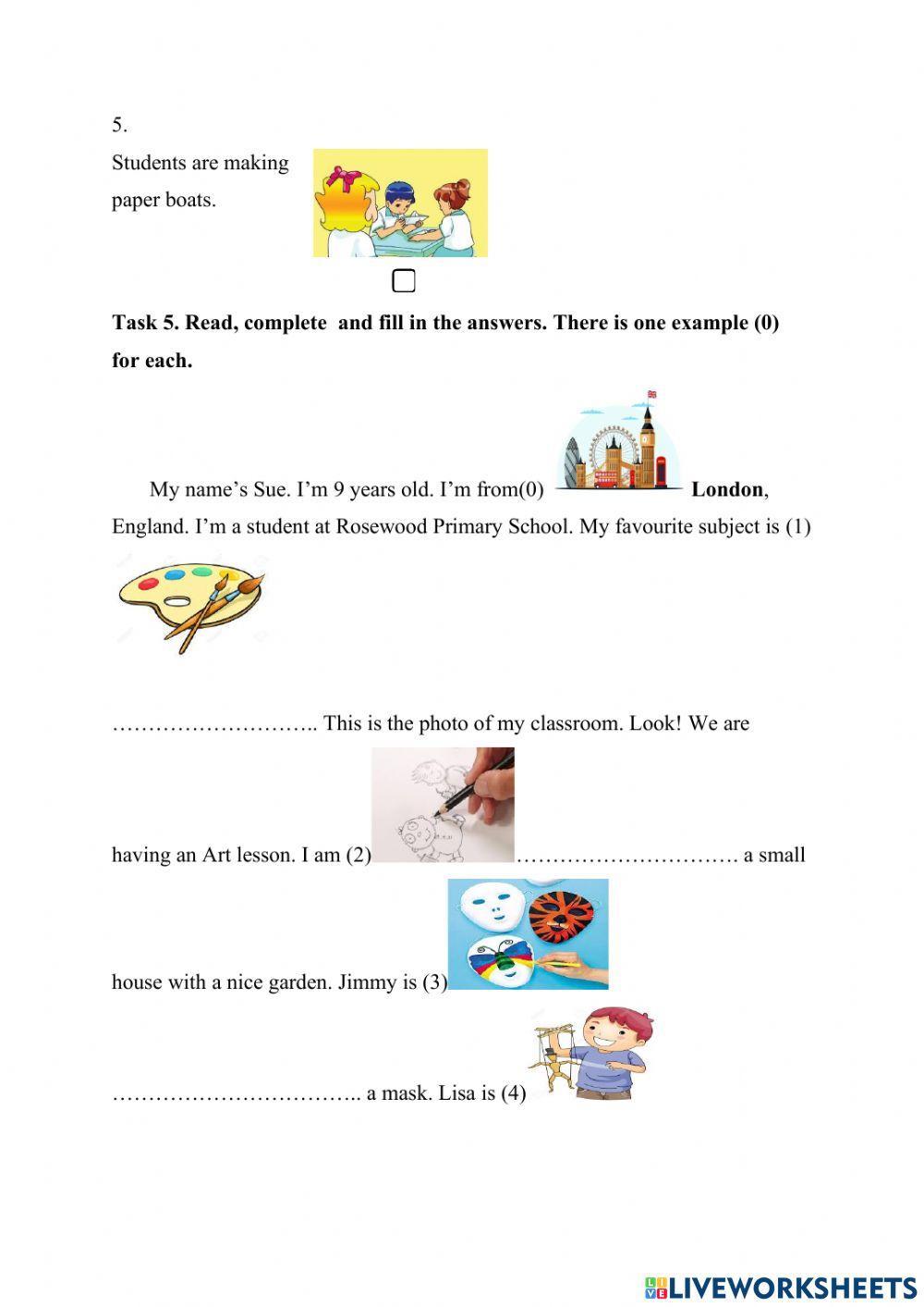 Đề thi thử số 2 môn Anh lớp 4