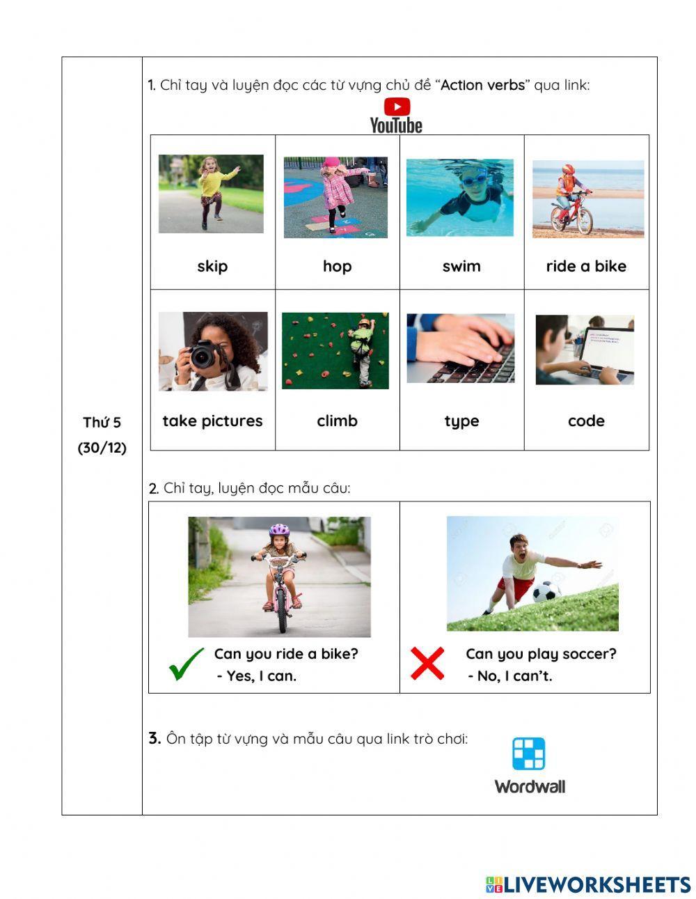 Hướng dẫn học khối 1 tuần 22