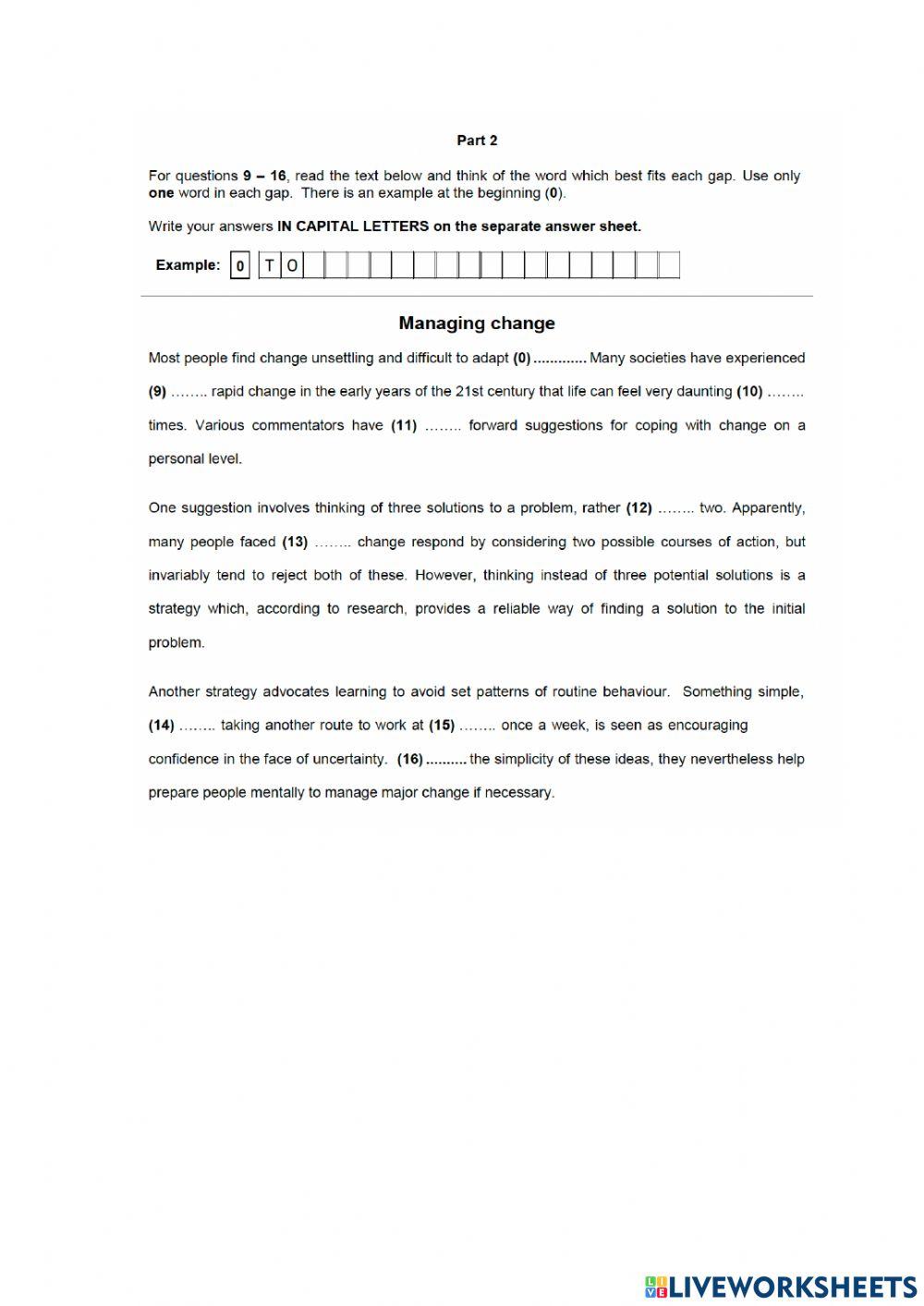 Use of english test 2