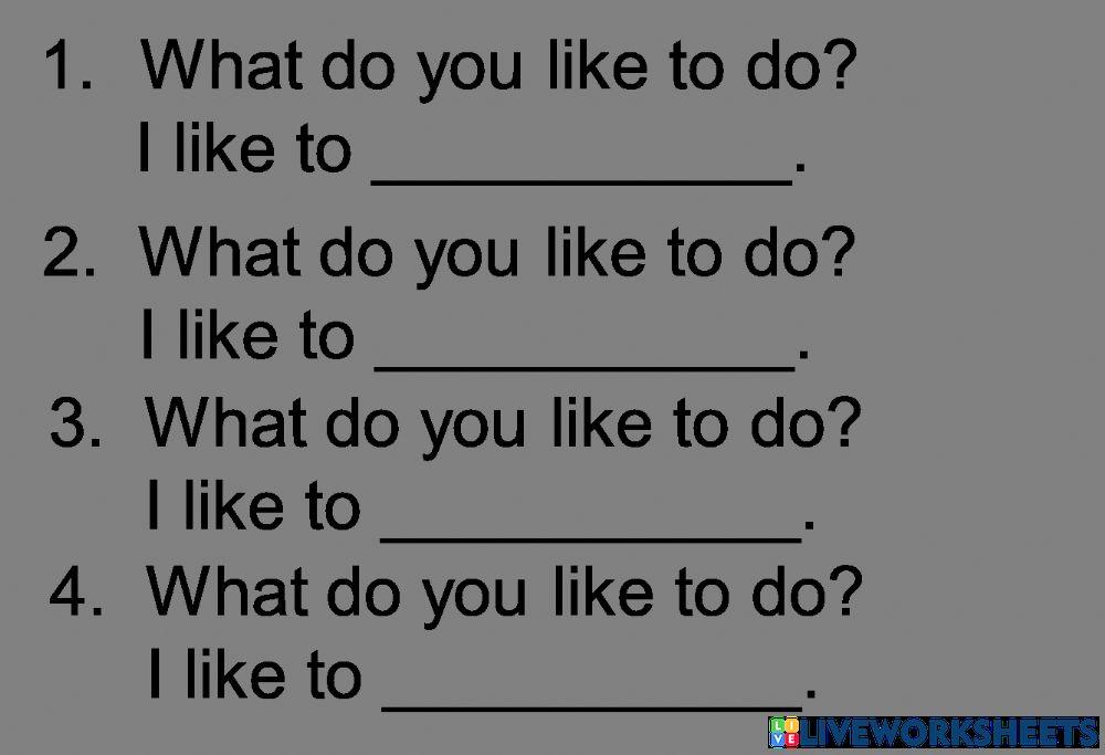 What do you like to do