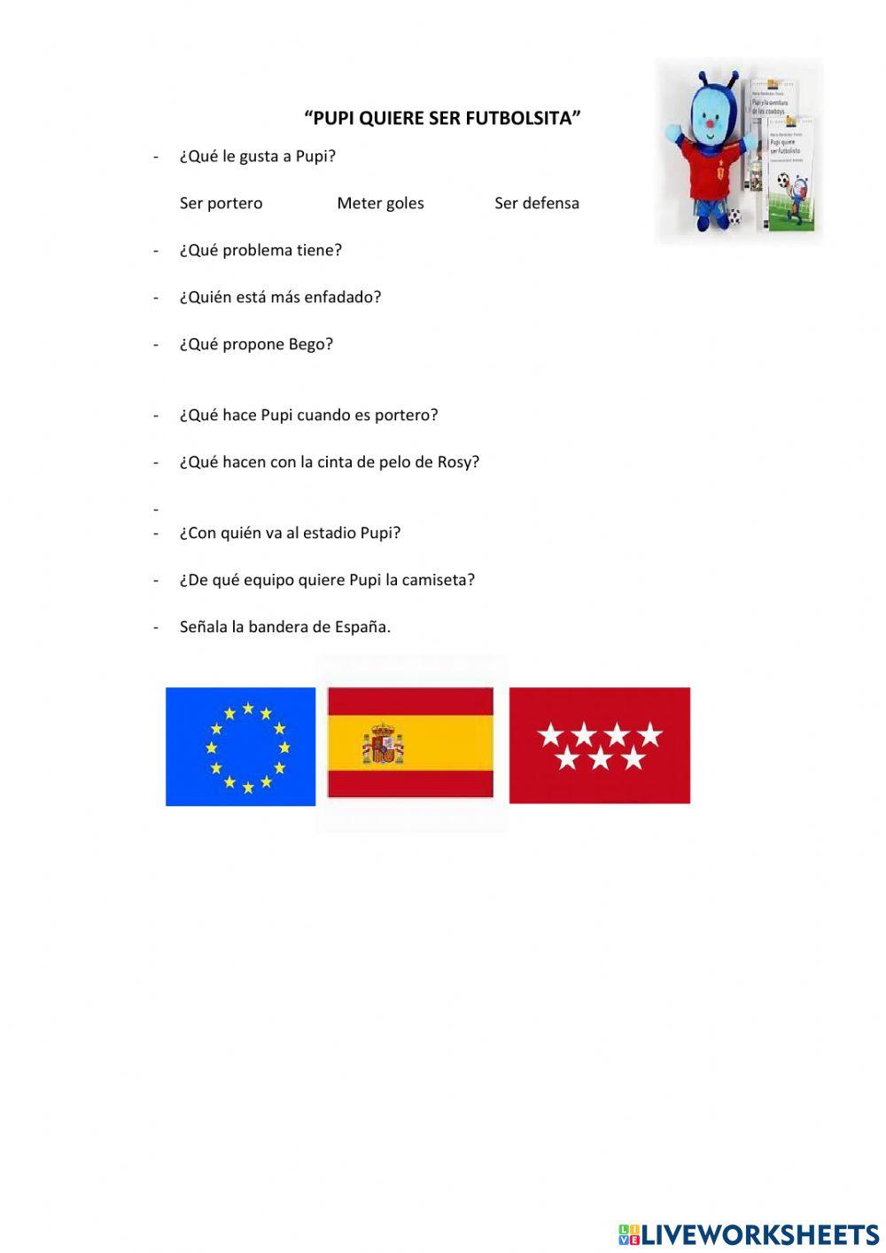 Pupi quiere ser futbolista