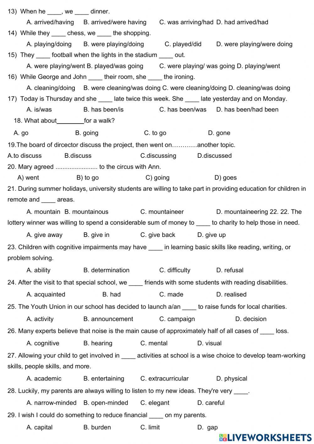 E11. revision for the 1st term test (part 3)
