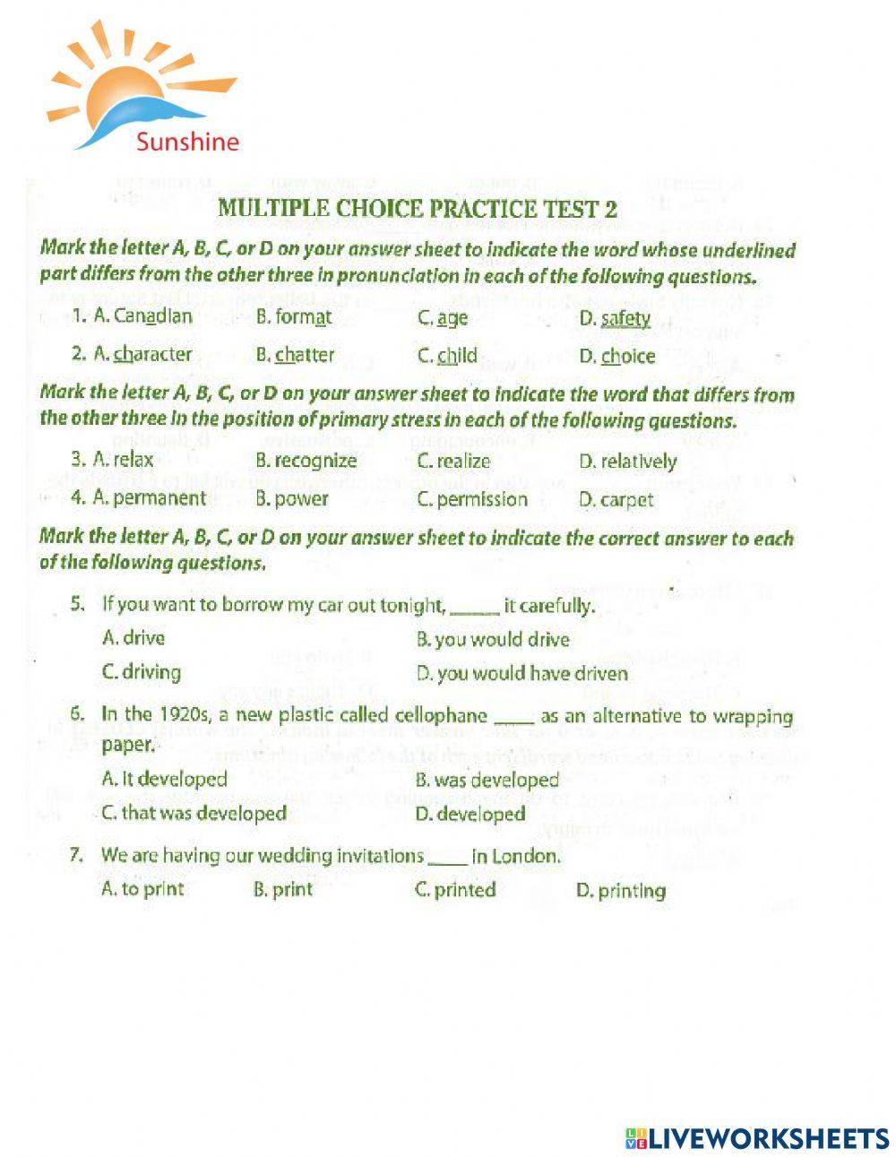 THPT - Practice test 2