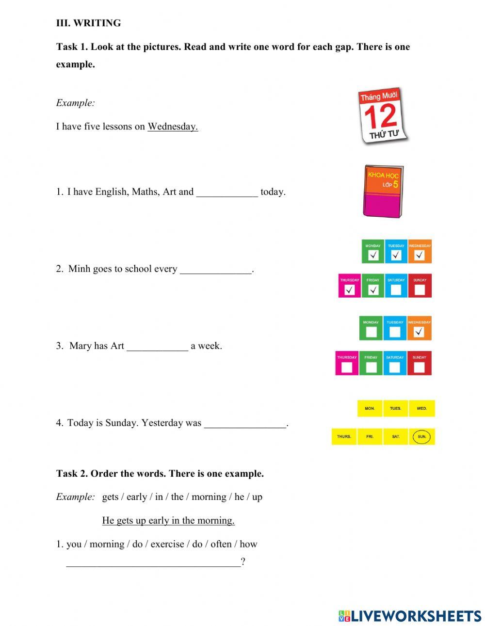 End term test 1 - Grade 5