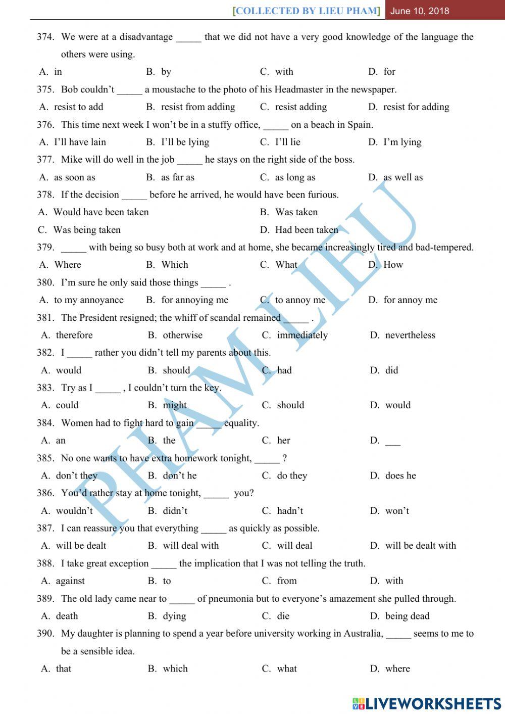 500 câu trắc nghiệm - Part 5