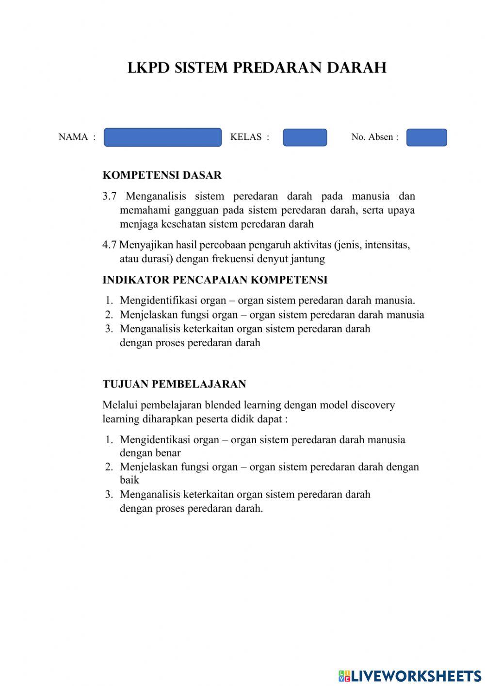 LKPD DARAH KELAS VIII