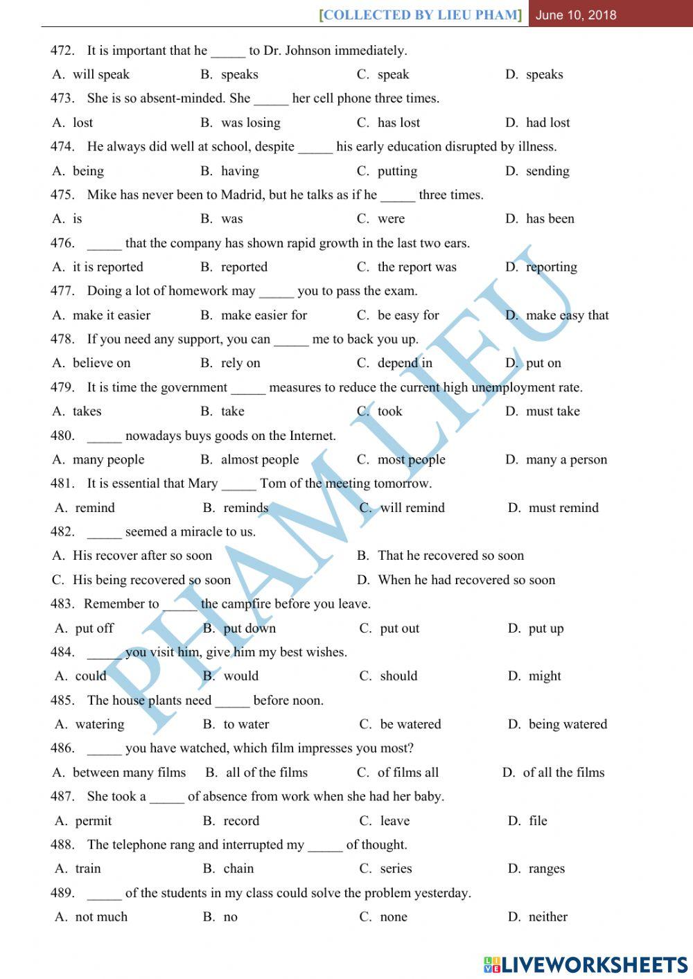 500 câu trắc nghiệm - Part 6