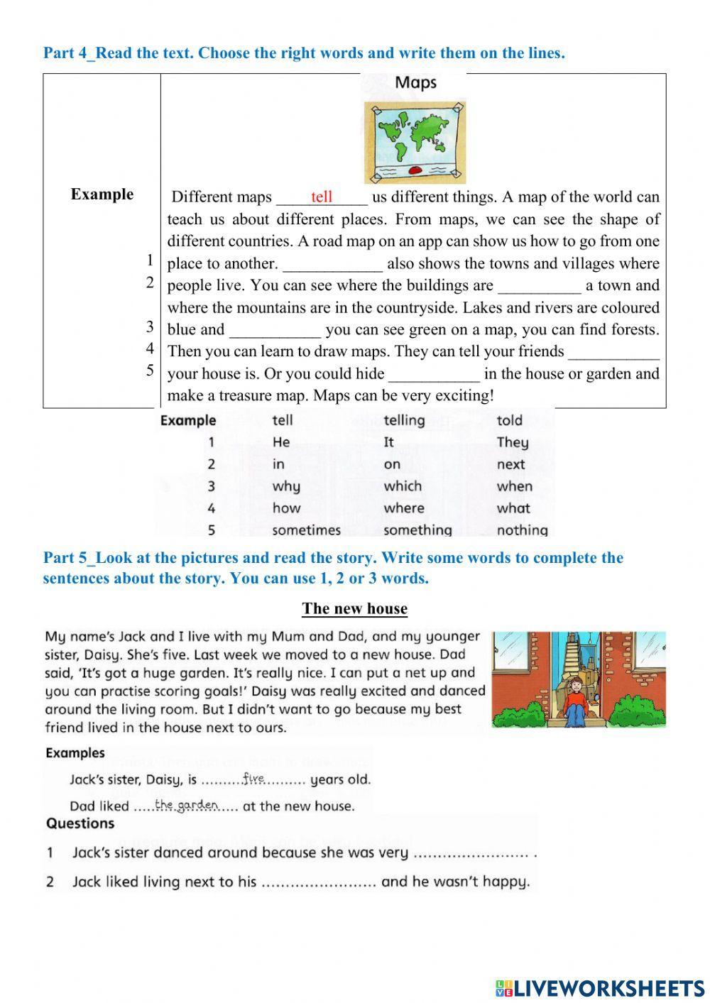 Movers practice test read 4