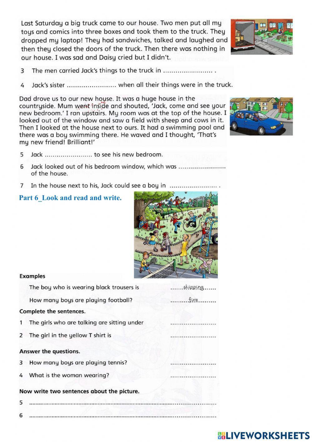 Movers practice test read 4