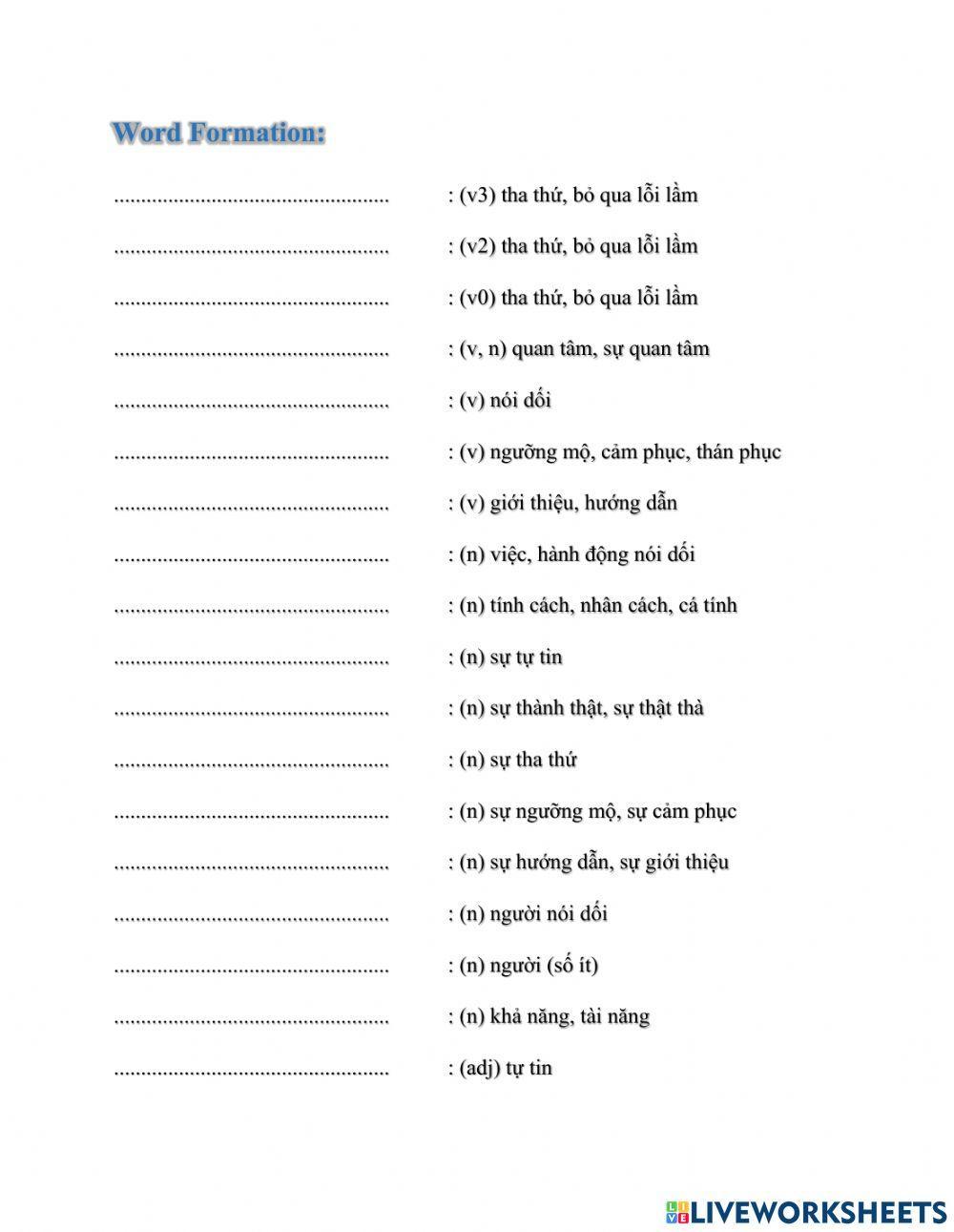 Unit 12 b1 destination