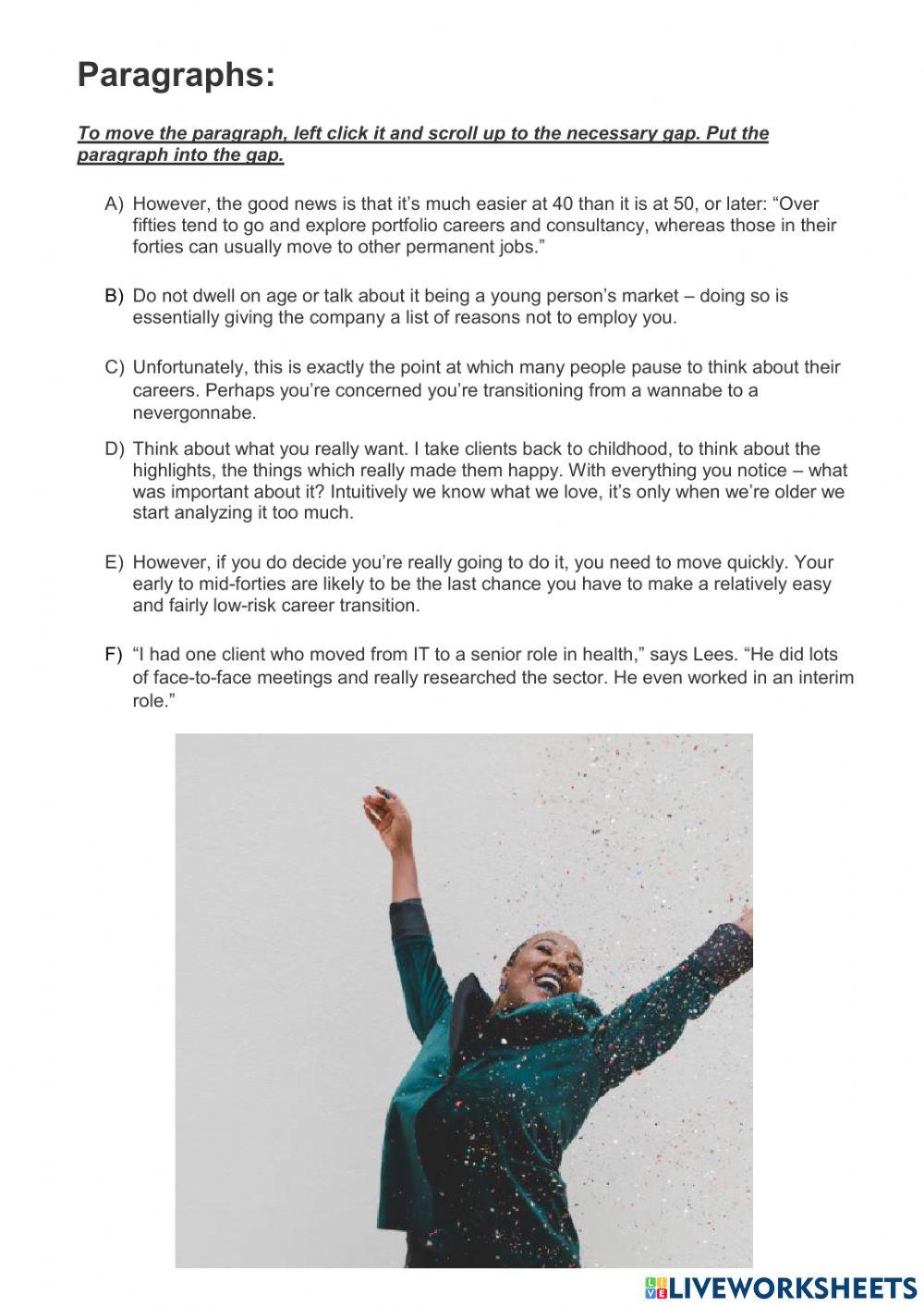 Career change when you are not 30