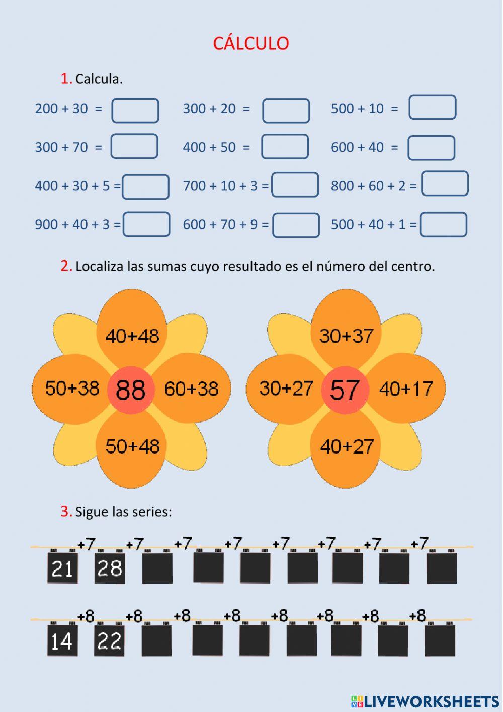 Cálculo y operaciones